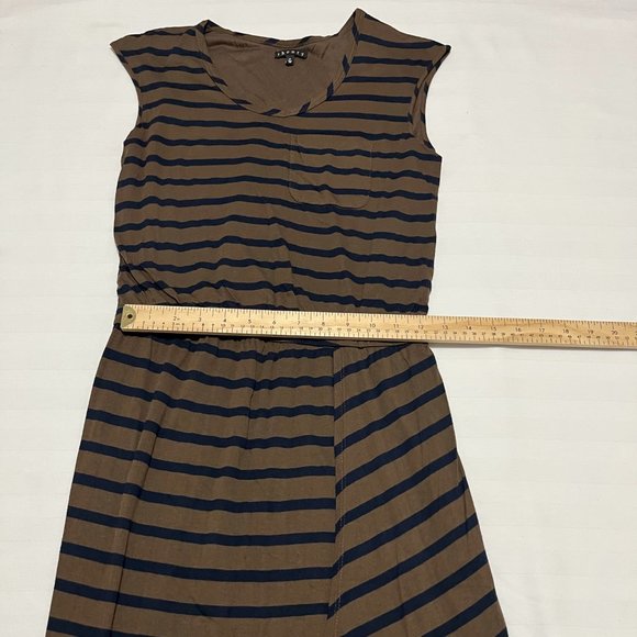Theory Striped Wrap Dress Size P - Picture 3 of 8